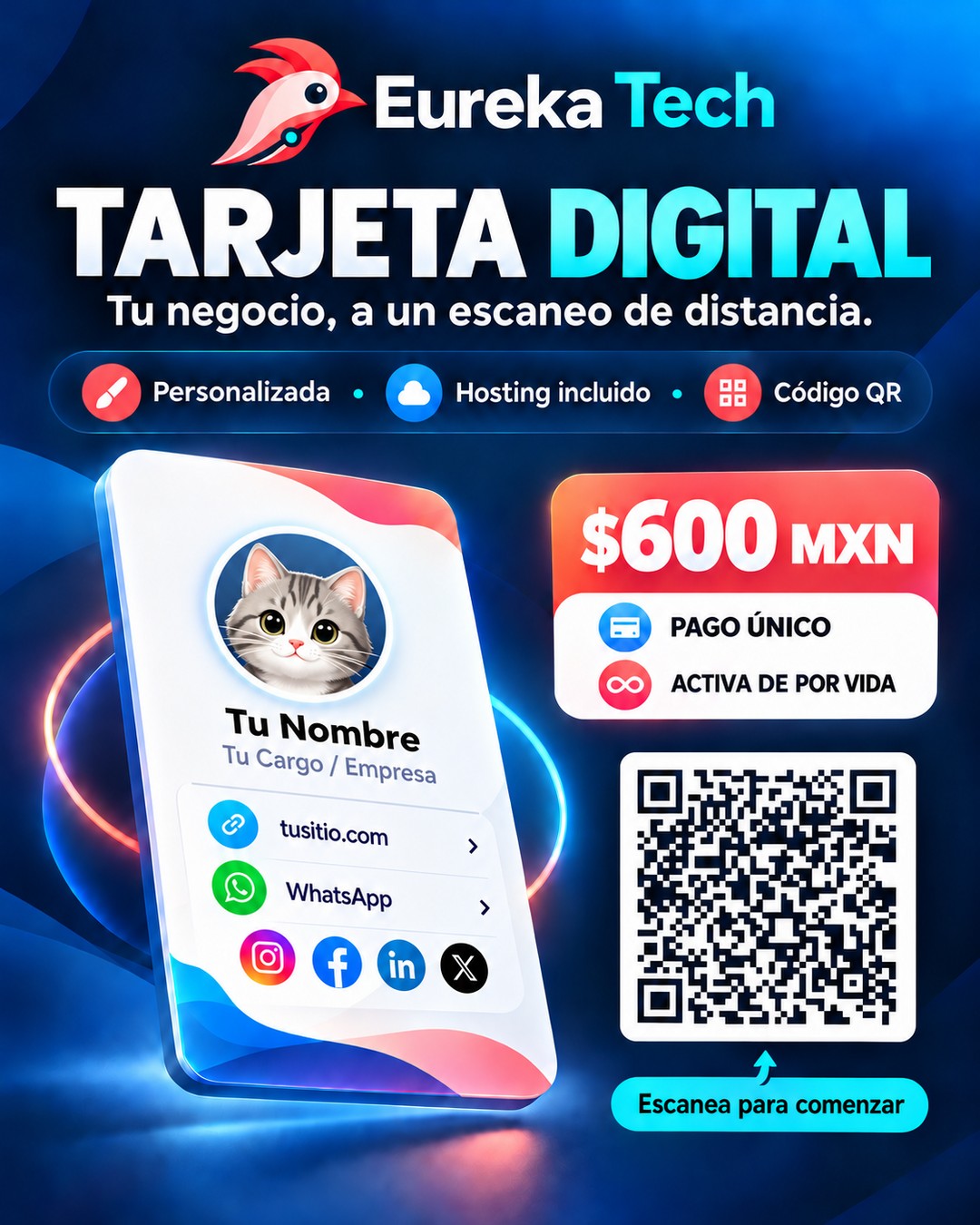 Cartel de Tarjetas digitales aprobado para Instagram